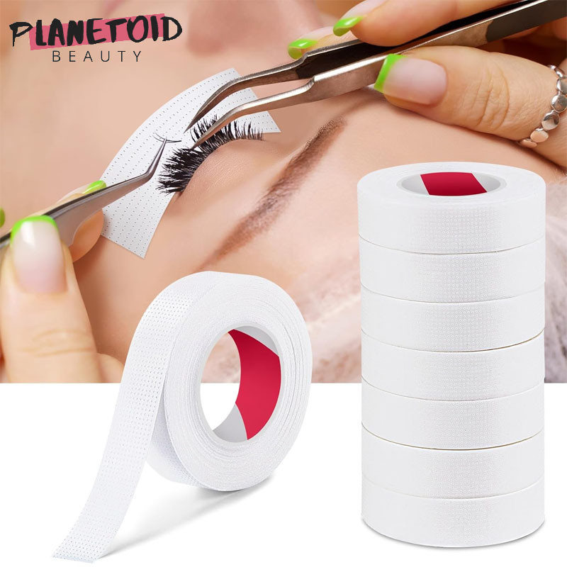 เทปเปลือกตาป้องกันภูมิแพ้สีขาว Grafting Extension เครื่องมือขนตา PE ไม่ทอ 9m