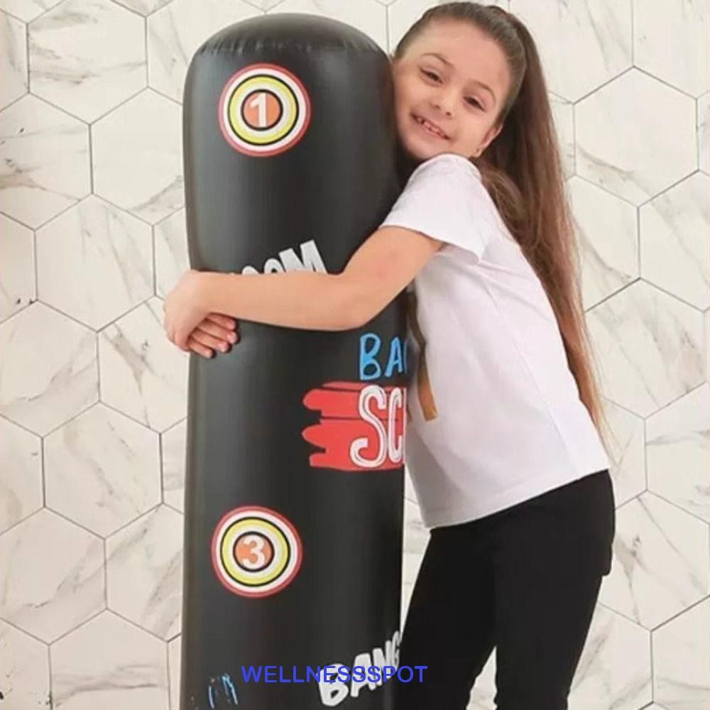 Wellnessspot กระสอบทรายชกมวยสําหรับเด็ก, PVC ส่งเสริมการพัฒนาเด็ก Punching Bag, Children Tumbler Boxing Training Inflatable Water Column Fitness Sand Bag