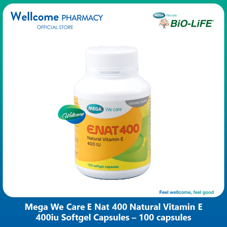 Mega Bio-Life ENTA 400 Natural Vitamin E 400iu Softgel Capsules - 100s