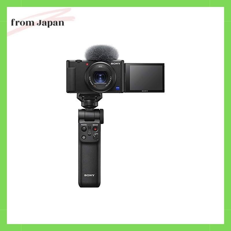Sony (Sony) กล้องดิจิทัล ขนาดกะทัดรัด สําหรับ Vlogcam Vlog Zv-1 (รวมด้ามจับ: Gp-Vpt2Bt สีดํา, แบตเตอรี่ + 1) เลนส์ซูม 24-70 มม. F1.8-2.8 สีดํา Zv-1G B
