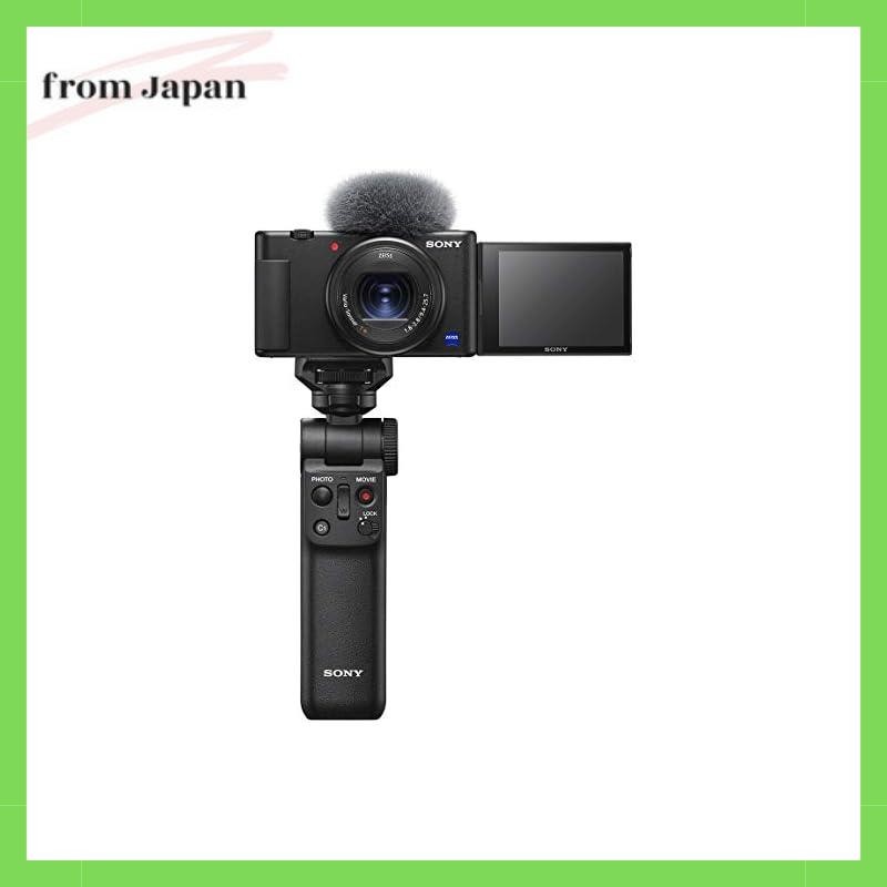 Sony (Sony) กล้องดิจิทัล ขนาดกะทัดรัด สําหรับ Vlogcam Vlog Zv-1 (รวมด้ามจับ: Gp-Vpt2Bt สีดํา, แบตเตอ