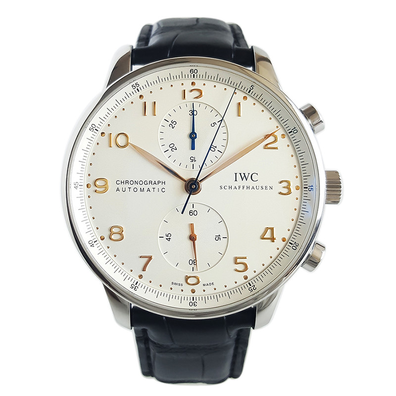 Iwc IWC นาฬิกาผู ้ ชาย Portugal Series Chronograph Automatic Mechanical Watch Men 's Watch IW371445
