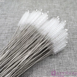 SUY แปรงล้างหลอดดูด จุกนม ขนไนล่อน ไม่ทำให้เป็นรอย Stainless Steel Soft Straw Straw Brush