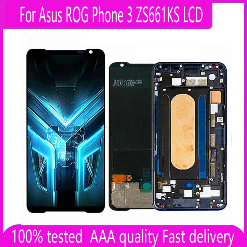 อะไหล่หน้าจอสัมผัสดิจิทัล LCD 6.59 นิ้ว สําหรับ Asus ROG Phone 3 ZS661ks ASUS_I003D ZS661ks