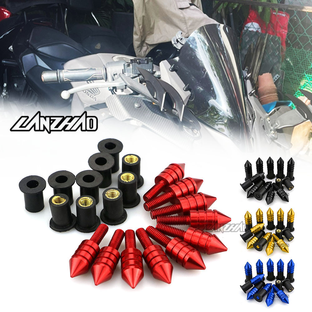 ชุดสกรูสลักเกลียวบังแดดกระจกหน้ารถจักรยานยนต์ สําหรับ HONDA cbr150r CBR 150R m5 10 ชิ้น