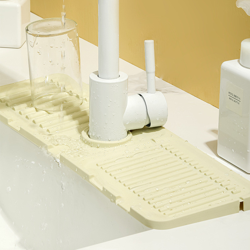 แผ่นซิลิโคนรองก๊อกน้ํา กันลื่น สําหรับห้องครัว เหมาะสำหรับอ่างล้างจาน #P-0020