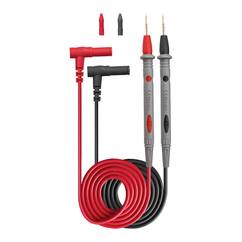 สายมิเตอร์วัดไฟ มัลติมิเตอร์ แบบหัวเข็มทองเหลืองอย่างดี ดำ/แดง