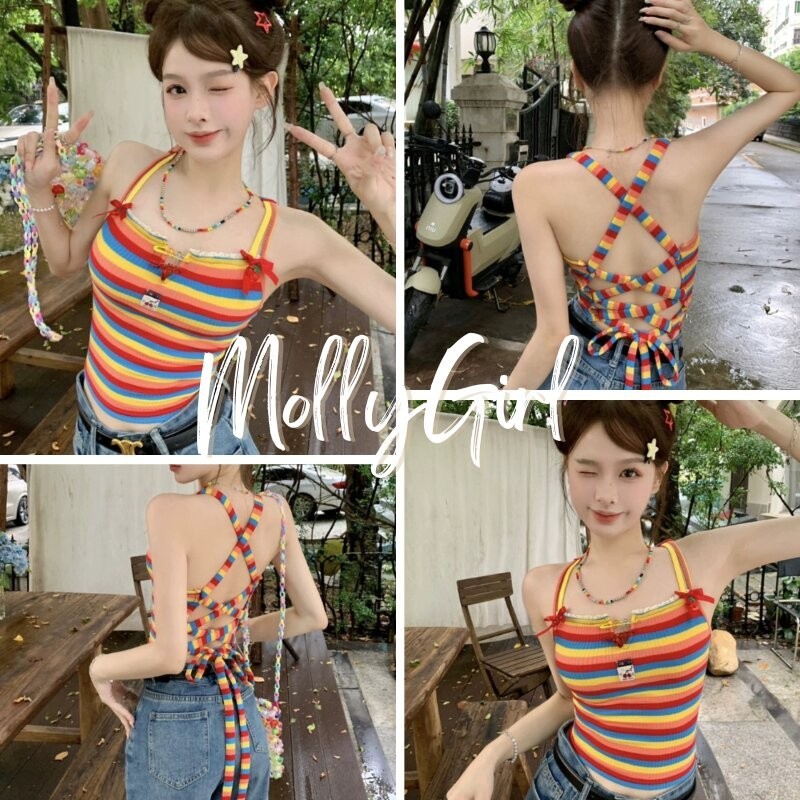 Mollygirl เสื้อสายเดี่ยวเปิดหลัง เซ็กซี่สุด สีเจ็บมาก