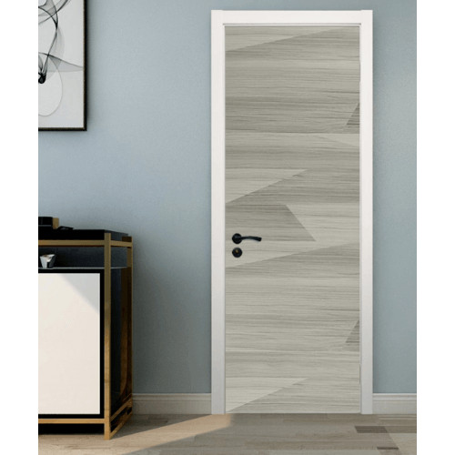 LOCAL789 ประตูเมลามีน บานทึบเรียบ MD-F01-13 80x200ซม. สีเทา-ลายไม้สัก HOLZTUR ร้านอยู่ในไทย