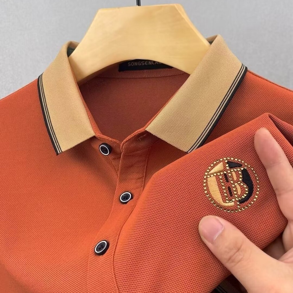 【Flash Sale】M-3xl เย ็ บปักถักร ้ อยโปโลผู ้ POLO ชายแขนสั ้ นเกาหลีแฟชั ่ นลําลองขนาดใหญ ่