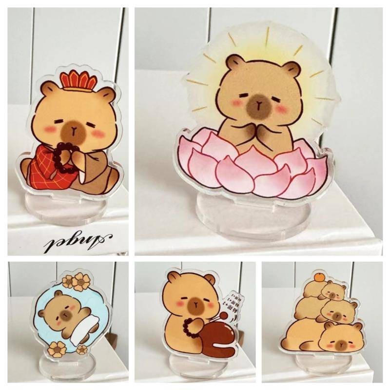 2024 ญี ่ ปุ ่ นการ ์ ตูน Capybara อะคริลิคขาตั ้ งรุ ่ นแผ ่ น Desk Decor คอสเพลย ์ Xmas พวงกุญแจเด ็ กของขวัญ
