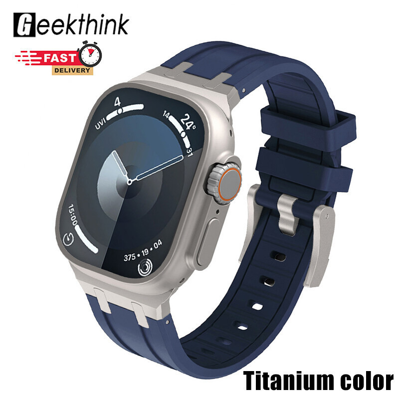 กีฬายางนุ ่ มสายซิลิโคนสําหรับ Apple Watch Ultra 49 มม.45 มม.41 มม.44 มม.42 มม.40 38 มม.IWatch 9 8 7 6 5 4 SE