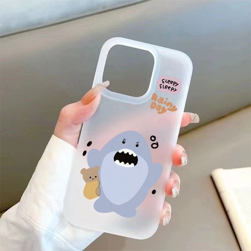 Angry Shark เหมาะสําหรับ Apple iPhone11 14ProMax 7Plus 8Plus 12ProMax XSMax X XS 13ProMax เคสโทรศัพท ์ 0QN2