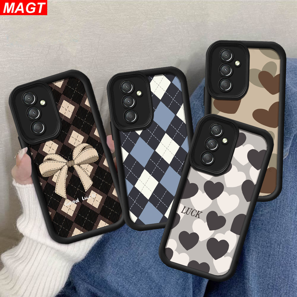 Samsung A55 5G A54 A05S A05 A15 A14 A24 A13 A52 A04S A03S A04E A03 A10 A10S A11 A12 A20 A30 A20S M11 M12 A13 5G A02S โบว ์ รูปเพชรรูปหัวใจนุ ่ มเคสโทรศัพท ์ MAGT