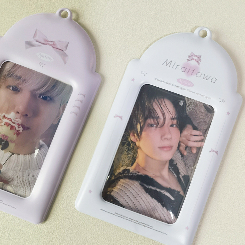 วัสดุ PVC น ่ ารักผู ้ ถือบัตร 3 นิ ้ ว Idol Photo Card ป ้ องกันกรณี INS สไตล ์ เครื ่ องเขียนของขวัญเพื ่ อน