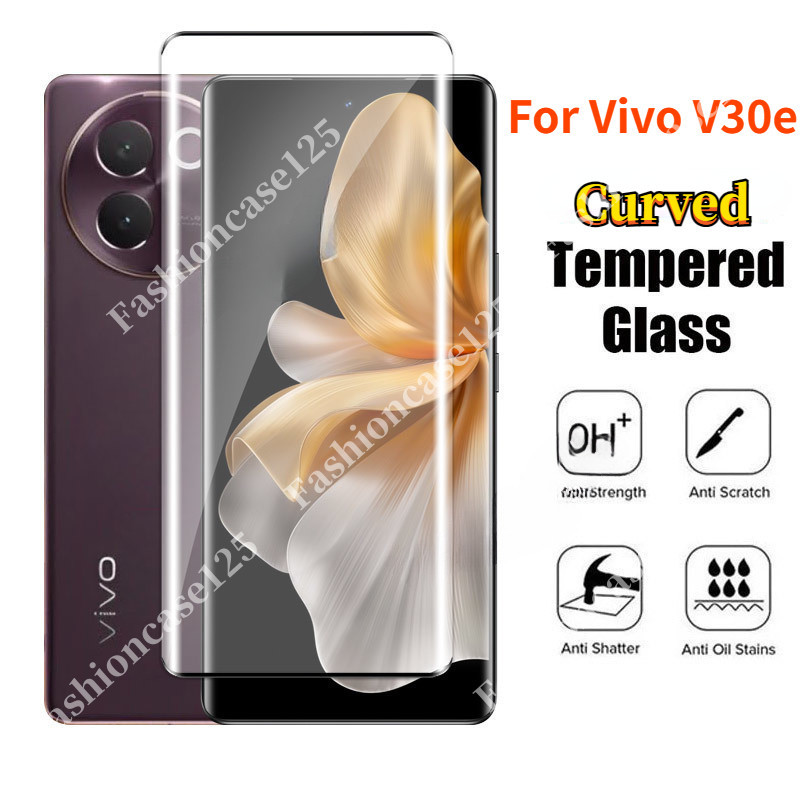 Vivo V30e 5G หน้าจอโค้ง Protector สําหรับ Vivo V30e V30 e 5G Lite 2024 VivoV30e คลุมทั้งหมดกระจกนิรภ