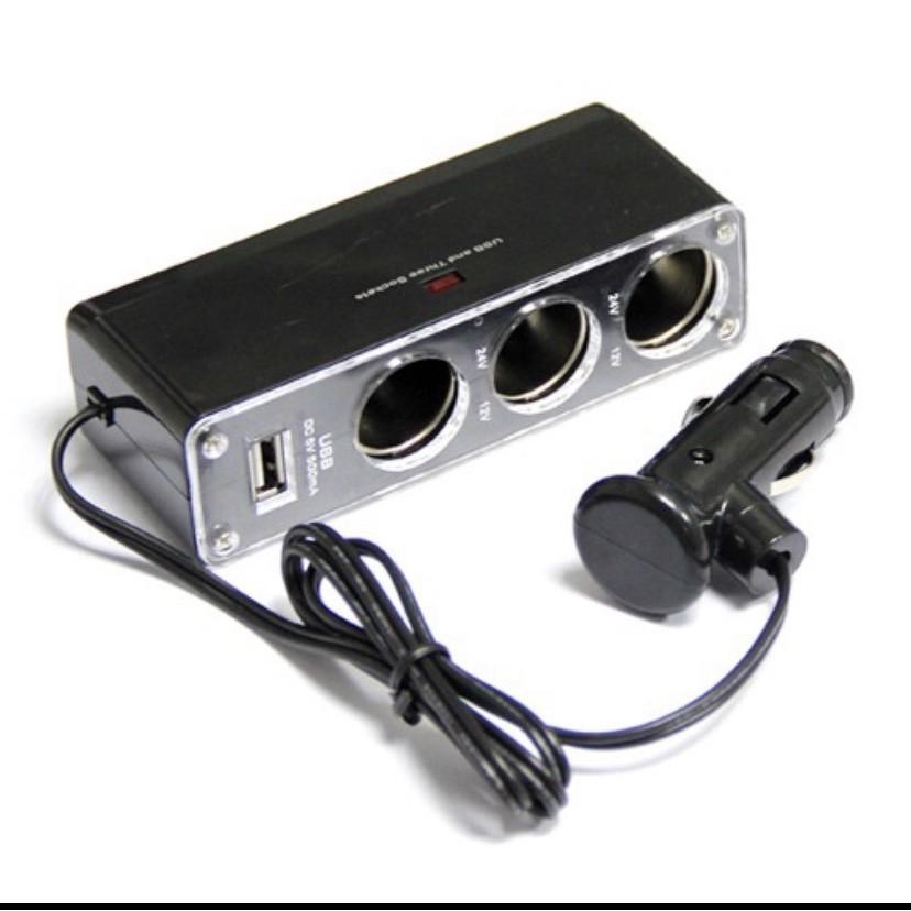 Car Charger Car Portable DC 12V ถึง 24V ช่องขยายUSBภายในรถ wf0096