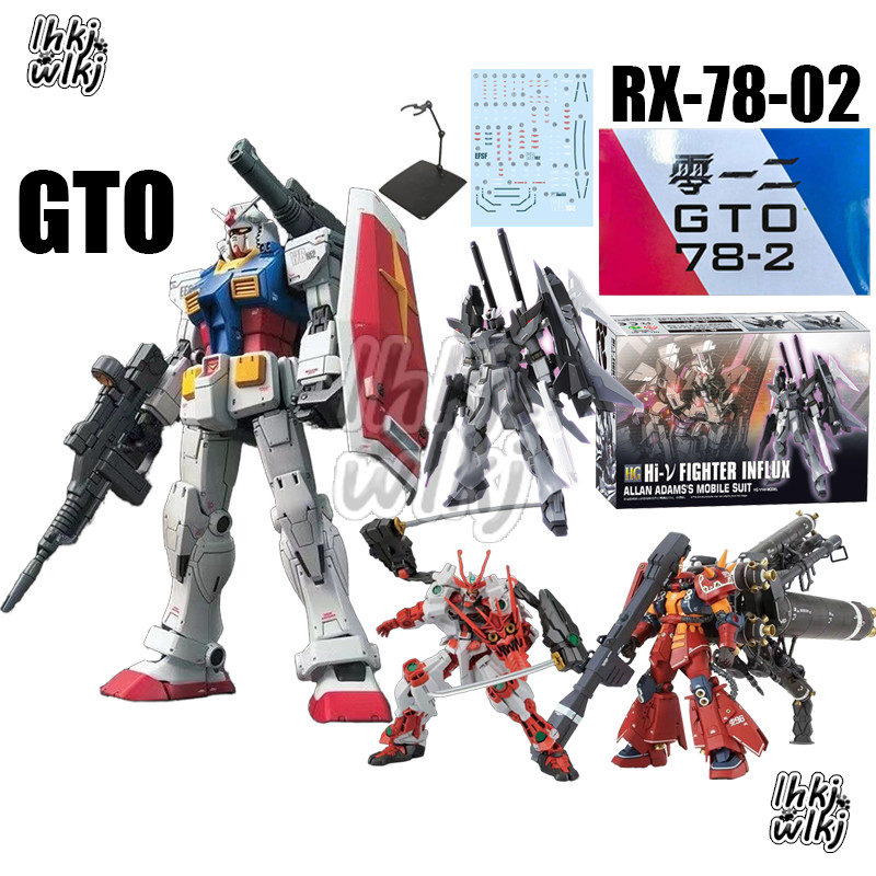 Gto RX-78-2 Gundam HG Zaku Schwarzette Sengoku Astray Gundam Water Decal MK-II Gundam Action Figure ข้อต่อที่สามารถเคลื่อนย้ายประกอบของเล่นเด็กของขวัญ