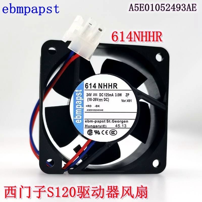 เยอรมนี ebmpapst 614NHHR A5E01052493AE 6025 24V 3.0W พัดลมอินเวอร์เตอร์