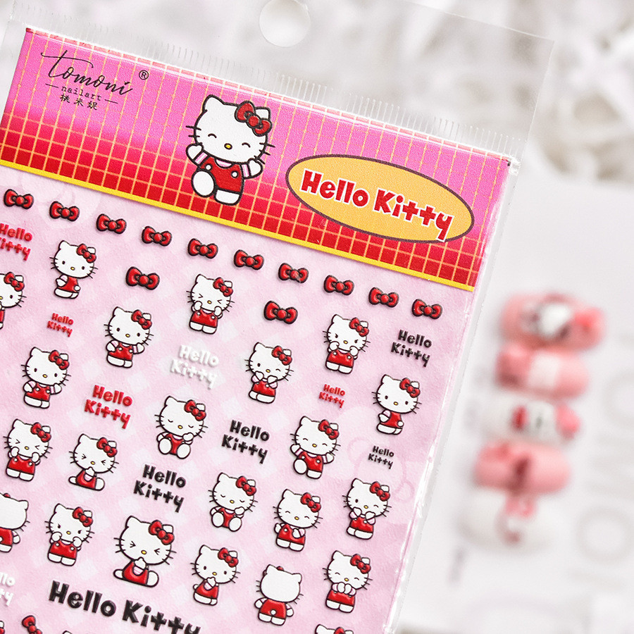 [Meow.Sensei] Sanrio & tomoni Cooperation Style Embossed Nail Sticker ของแท้ Co-Branded SAN Series 034 Kitty Cat
