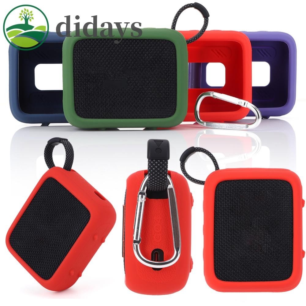 🚚สต็อกพร้อมในกรุงเทพ🚚 เคสซิลิโคนลําโพงป ้ องกันรอยขีดข ่ วนพร ้ อมคาราบิเนอร ์ สําหรับ J-B-L GO 4