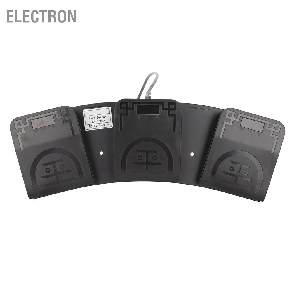 Electron USB เท้าเหยียบ Triple Keys MIDI Controller สวิตช์เครื่องกลโปรแกรมแป้นพิมพ์คอมพิวเตอร์สำหรับเล่นเกม