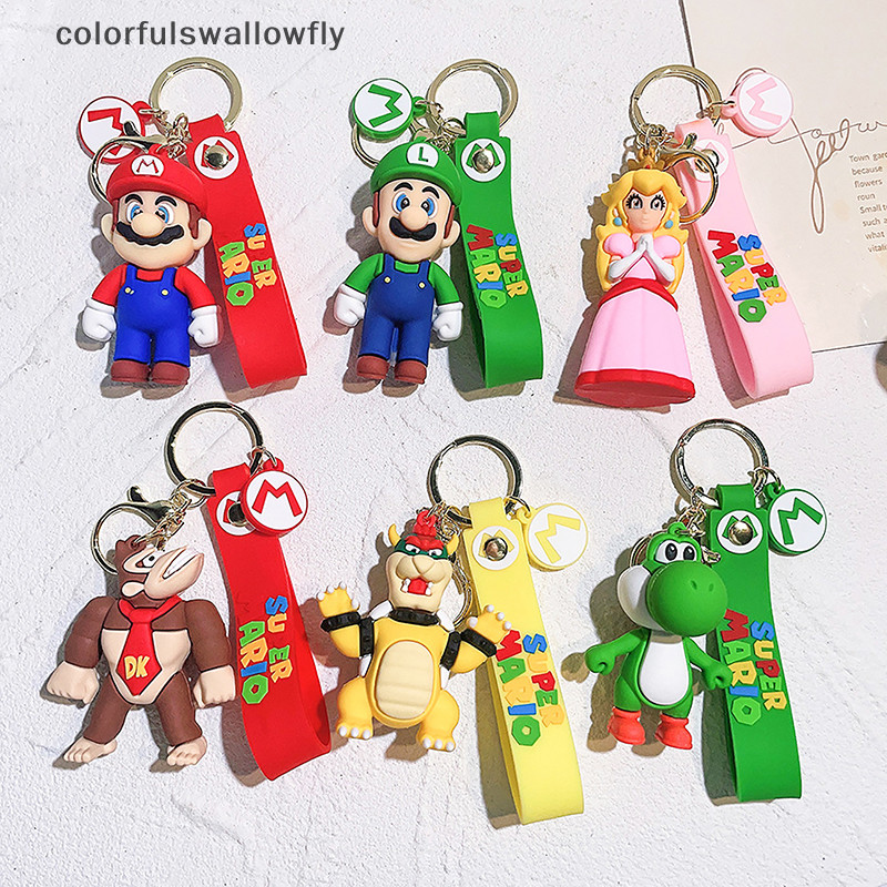 Colorfulswallowfly น ่ ารัก Super Mario Bros พวงกุญแจเกม Mario Figure Key Chain สร ้ างสรรค ์ การ ์ ตูนกระเป ๋ า Ch อุปกรณ ์ เสริมสําหรับเด ็ กวันเกิด Party ของขวัญ COD