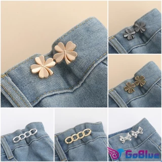 GoBlue ตะขอกางเกง ชุดกระดุมโลหะ ปรับระดับได้ โ Pants button