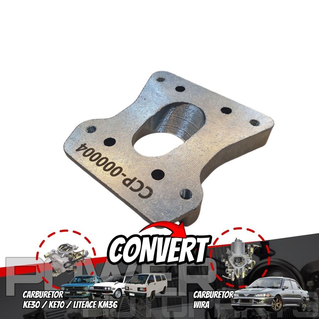 LITEACE, KE30, KE70 TAPAK KARBURETOR WIRA TO LITEACE, KE30, KE70 CAST IRON WITH GALVANIZED