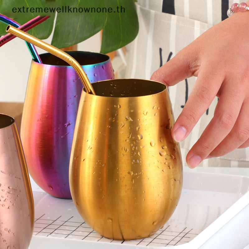 Ewth 500ml แก ้ วน ้ ําเบียร ์ สแตนเลสค ็ อกเทลน ้ ําผลไม ้ ถ ้ วยนม Drinkware EWTH