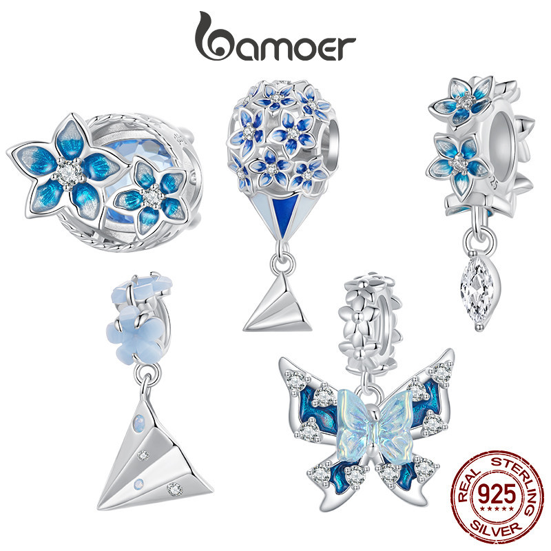Bamoer 925 Sterling Sliver Charm จี ้ ผีเสื ้ ออุปกรณ ์ เสริม Series สําหรับสร ้ อยข ้ อมือ