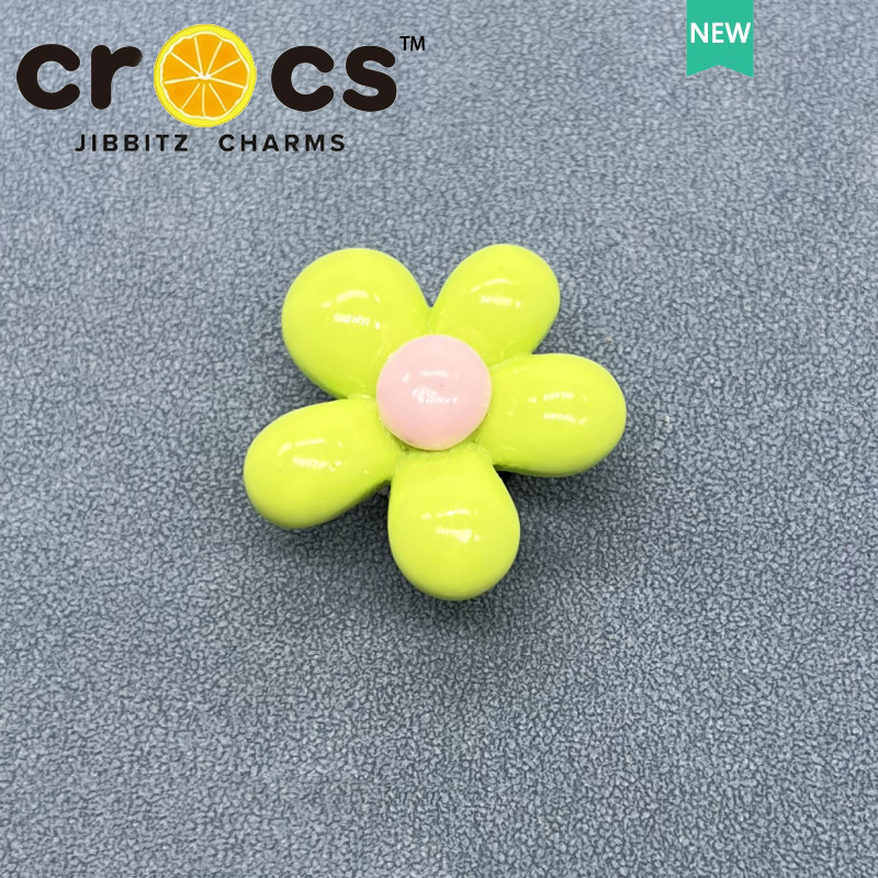 JIBBITZ cross charms ตัวติดรองเท้า ดอกไม้3Dสีสัน ตัวติดรองเท้า cross