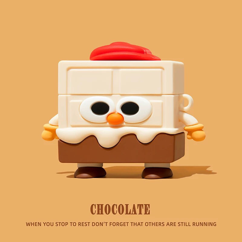 หุ่นยนต์ช็อคโกแลต เคส Airpods น่ารัก Airpods Pro 2 เคส Airpods Gen3 เคสซิลิโคน Airpods Gen2 เคส Airp