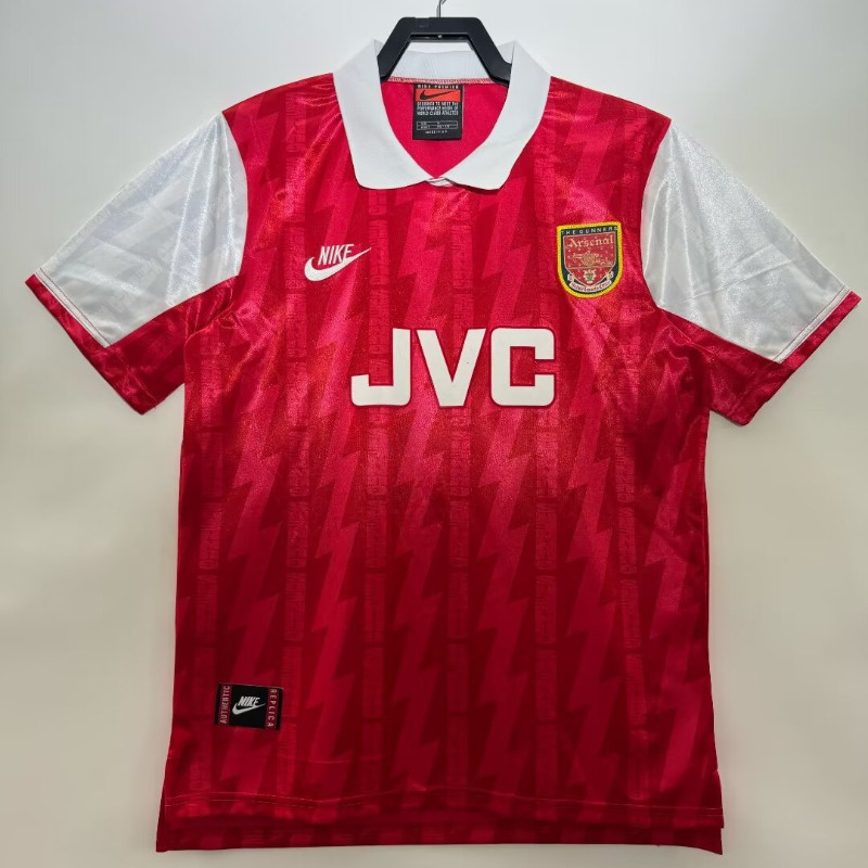 1993/94 Arsenal Home เสื ้ อแขนสั ้ นวินเทจ S-XXL เสื ้ อเจอร ์ ซีย ์ ผู ้ ชายแห ้ งเร ็ วกีฬาฟุตบอล AAA