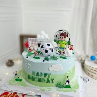 เบเกอรี่เค้กตกแต่งตกแต่งฟุตบอลสุขสันต์วันเกิดขนมบิลเลียดแฟนปาร์ตี้เด็กผู้ชาย เสียบ