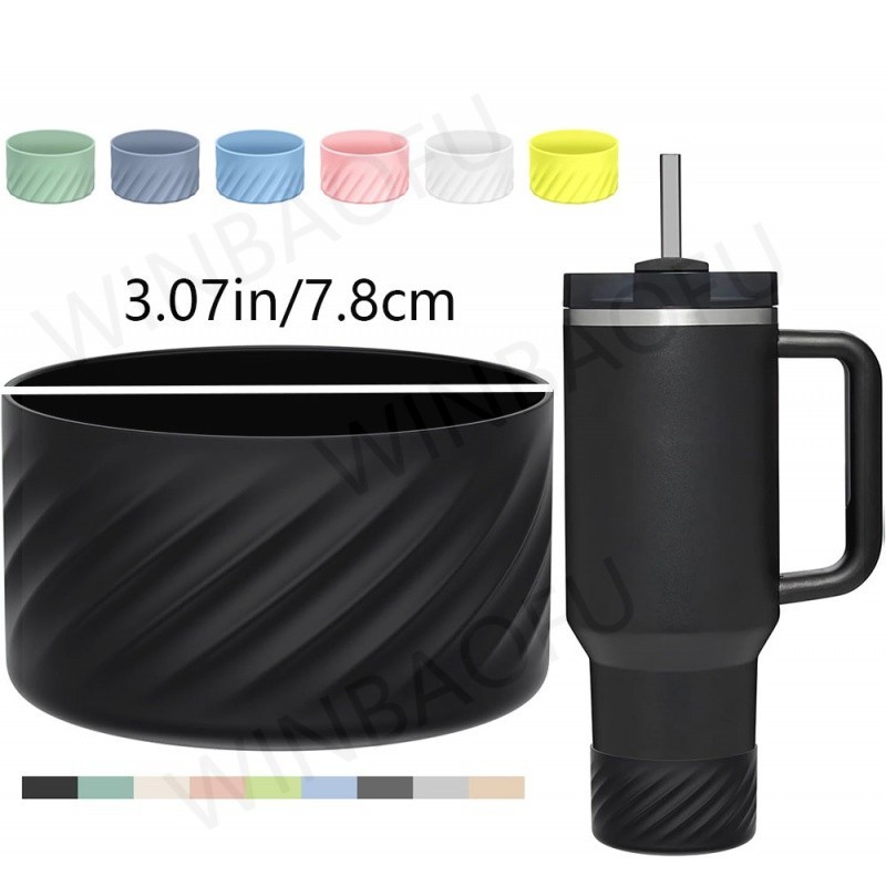 บูทซิลิโคนป้องกันสําหรับ Stanley Quencher H2.0 40 ออนซ์ &amp; IceFlow Flip 20 oz 30 oz และ hydroflask 12-24 oz, ฝาครอบแขนป้องกันด้านล่างขวด