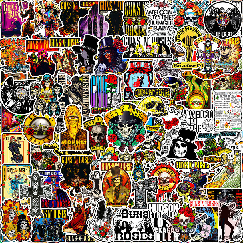 100ชิ้น/เซ็ต ★★★ วงร็อค . สติ๊กเกอร์คู่มือไดอารี่ Guns N Roses Q-2 Mini ★★★ Diy แฟชั่นสมุดภาพอัลบั้ม