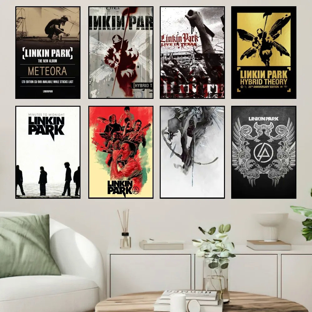 Band L-Linkin Cool P-Park โปสเตอร์พิมพ์สติ๊กเกอร์ติดผนังภาพวาดห้องนอนห้องนั่งเล่นตกแต่ง Office Home