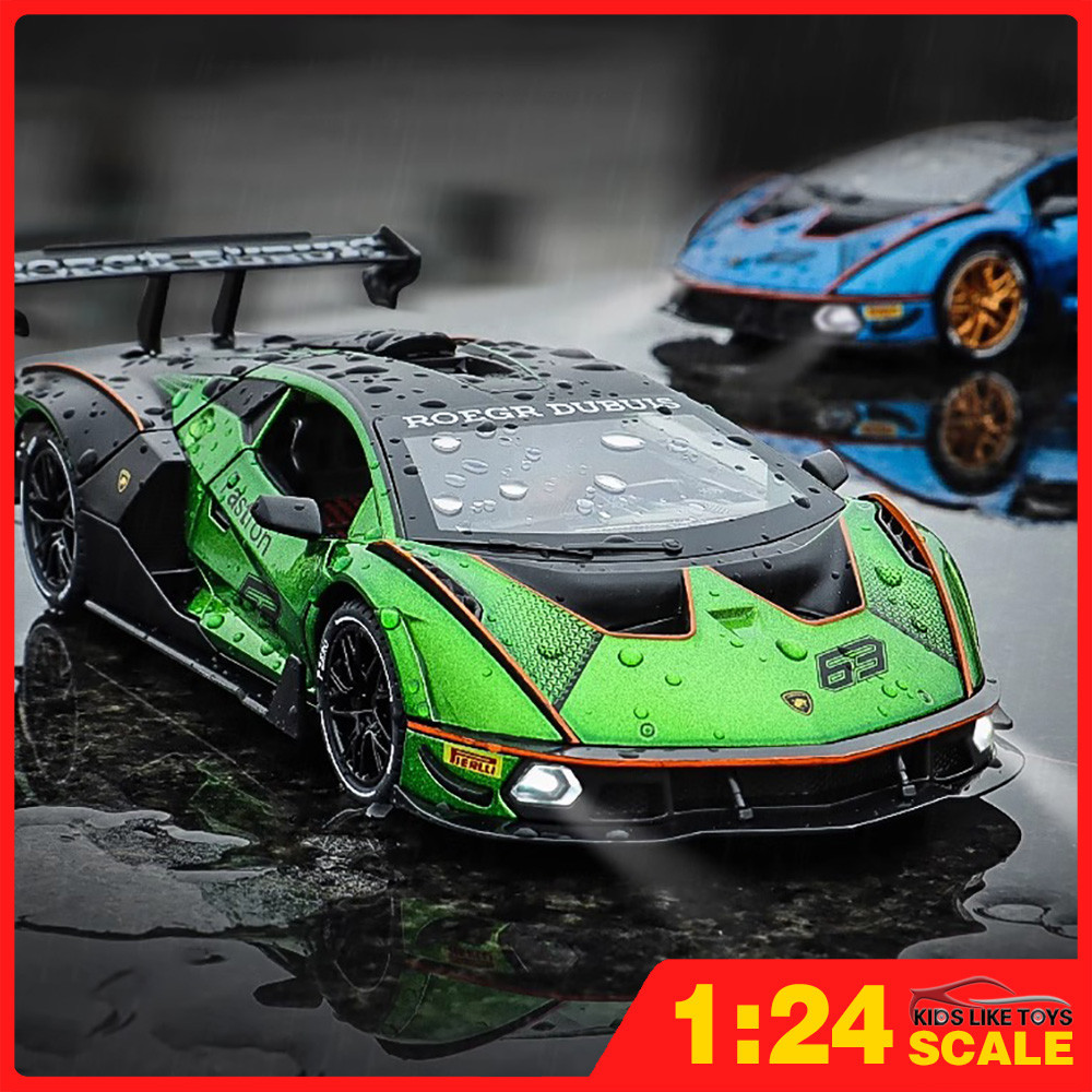Klt 1 กล ่ อง 24 Essenza SCV12 Supercar โลหะของเล ่ นรถรุ ่ นรถDiecastสําหรับชายเด ็ กจําลองเสียงแสงผลของขวัญงานอดิเรกคอลเลกชัน