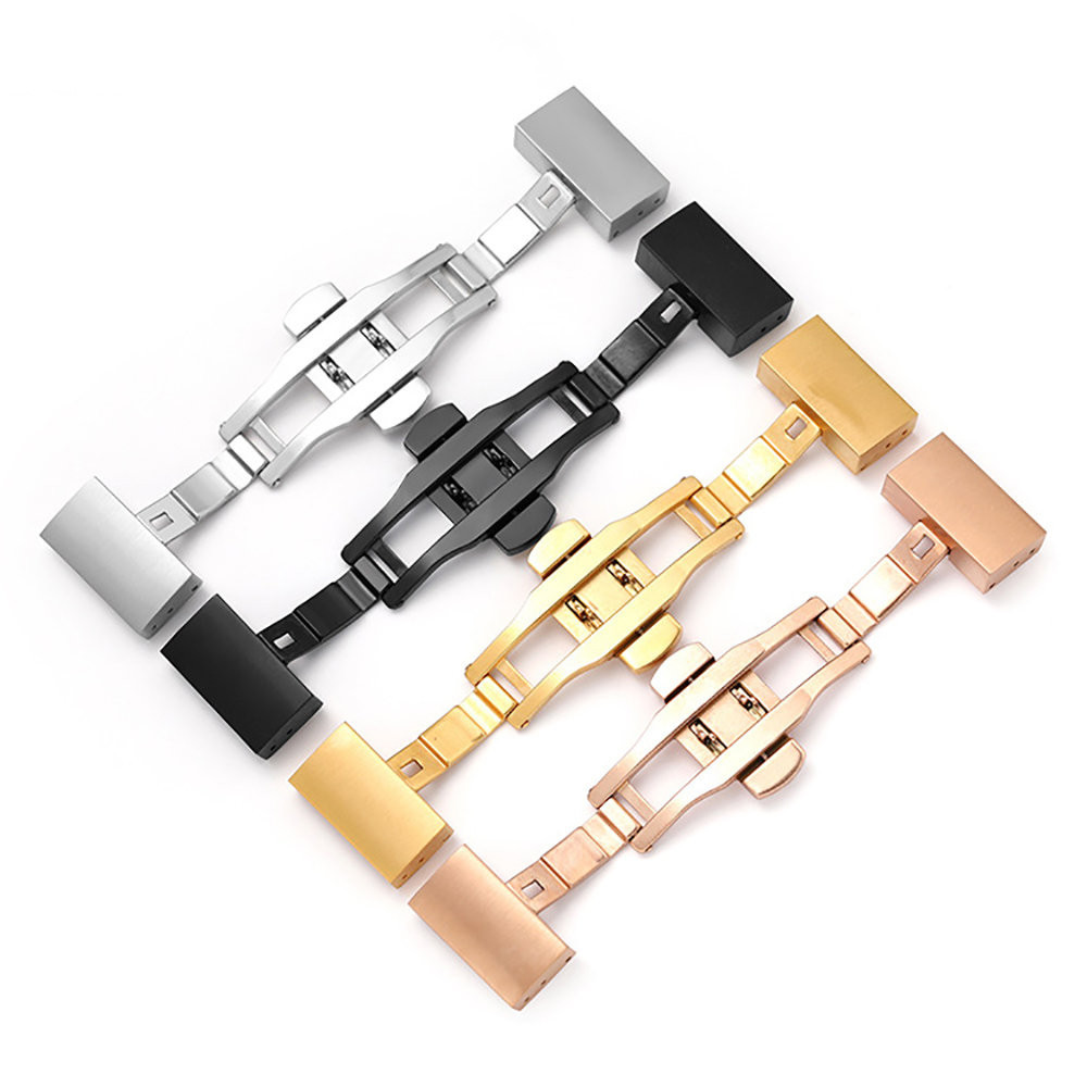 16 มม.18 มม.20 มม.22 มม.Deployment Buckle นาฬิกาสําหรับ Seiko Clasp สายเหล ็ ก Matte สแตนเลสหัวเข ็ มขัดนาฬิกาอุปกรณ ์ เสริม