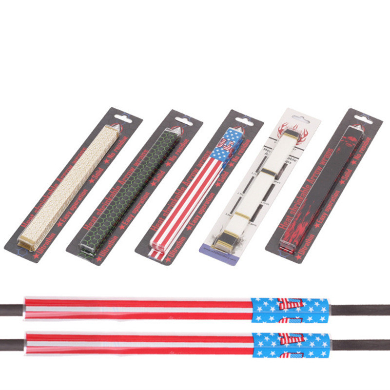 15 ชิ ้ นสติกเกอร ์ DIY Arrow Shaft Wraps Paster ความร ้ อนหด Universal