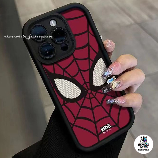 🔥ส่งจากไทย🔥 วีรบุรุษใยไหม เคสโทรศัพท์มือถือ For iPhone 11 12 13 14 15 Pro Max XR X XS Max 6 7 8 Plus SE Silicone เคส