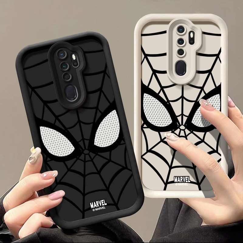 สําหรับ OPPO A5 2020 OPPO A9 2020 แฟชั่นแบรนด์การ์ตูน Marvel คู่ Cool Spider-Man Eyes Case