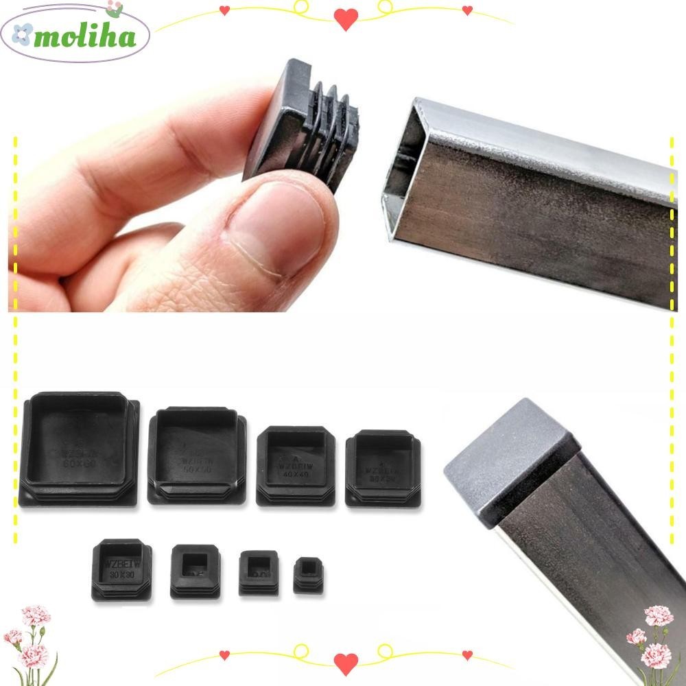 Moliha 10 ชิ ้ น/set Blanking End Caps Square Chair Leg Caps Floor Protection Caps Protector