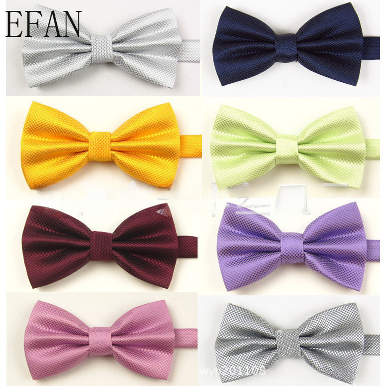 6 ซม. * 12 ซม.ใหม่ Double Layer ปรับผู้ใหญ่ผู้ชายสีธรรมดา Bowtie เนคไทคอ Tie Neckwear Bow Ties พ่อของขวัญ