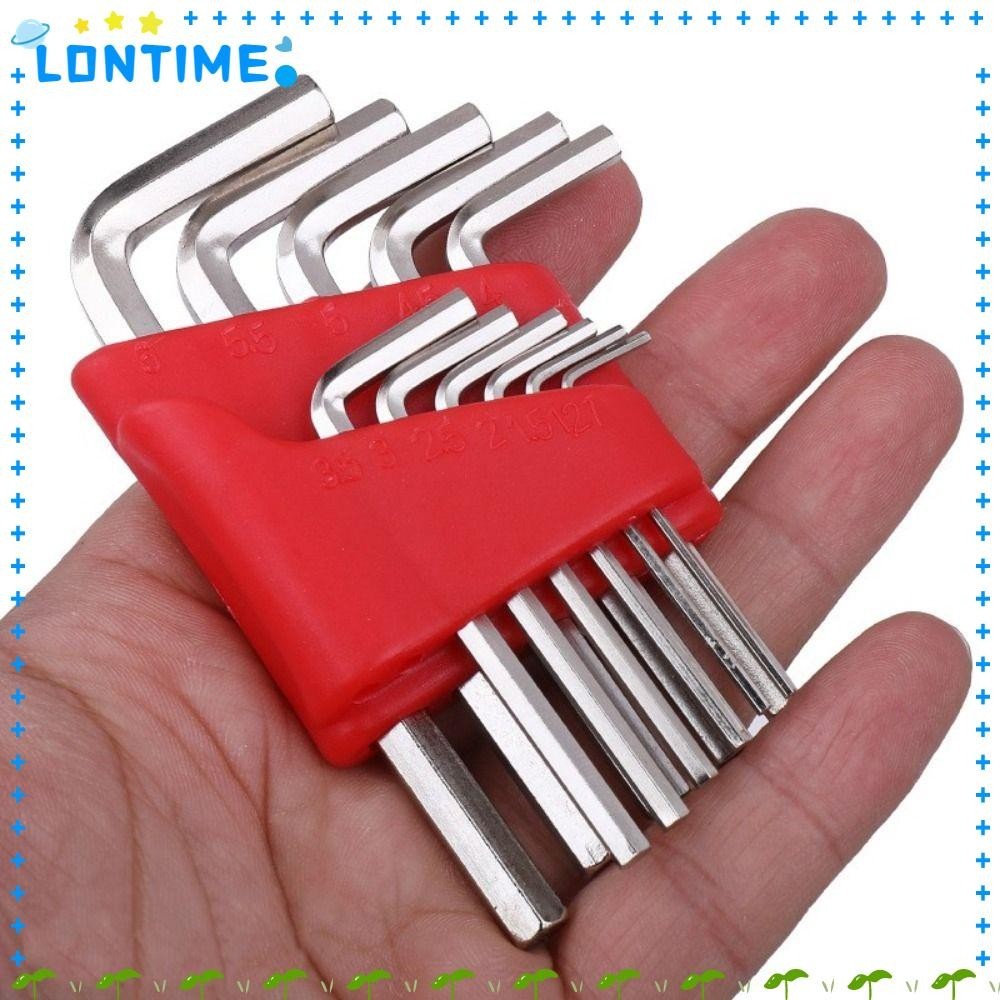 Lontime 5/8/11 PCS Allen Wrench Mini Short Arm Tool Size Allen Key Inch Wrench