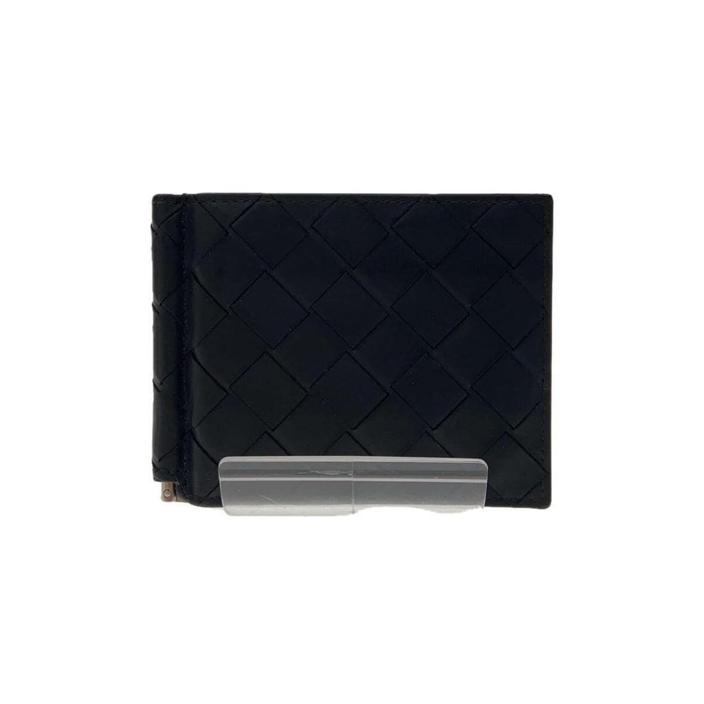 Bottega Veneta(โบเตก้า เวเนต้า) Wallet Intorechato Leather Mens Black Direct from Japan Secondhand