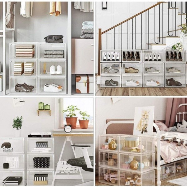 LOCAL789 GOME กล่องรองเท้าฝาข้าง รุ่น TG54676 ขนาด 29x35.5x22 ซม. สีใส ร้านอยู่ในไทย