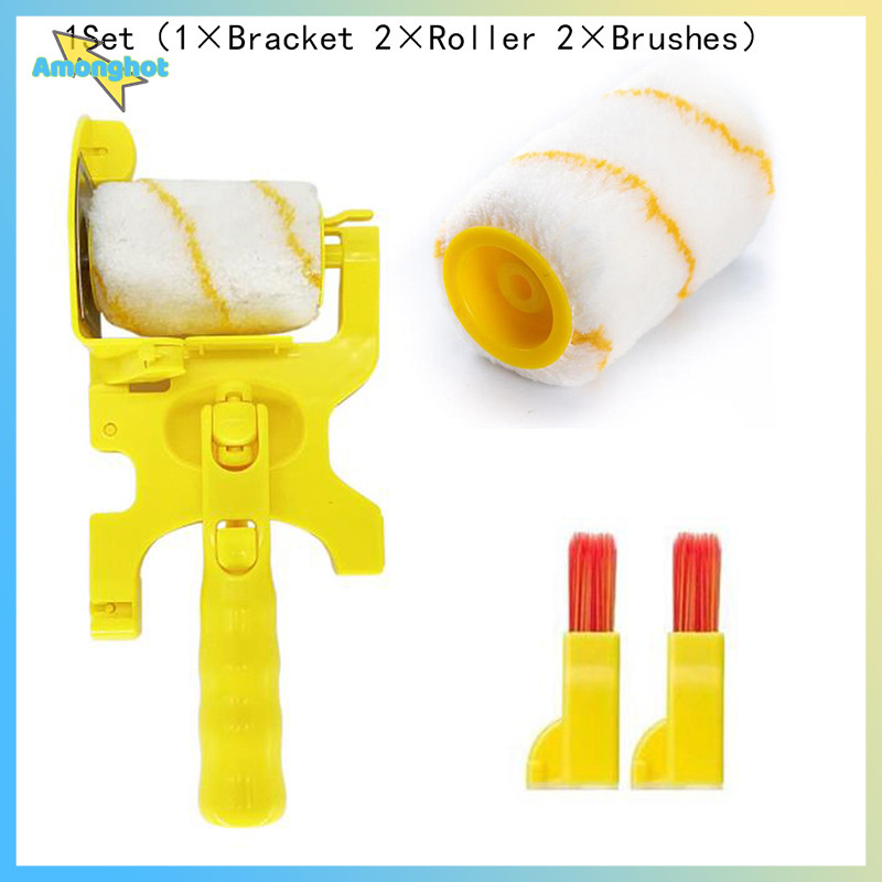 Amonghot > Clean-Cut Paint Edger Roller Brush เครื ่ องมือที ่ ปลอดภัยสําหรับ Home Room Wall Ceiling ใหม ่