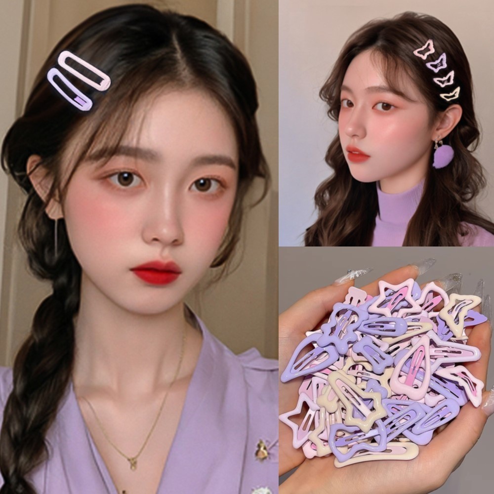 2024 ใหม ่ Dopamine สีสันดาวหน ้ าผากผมหักและบาง BB คลิป